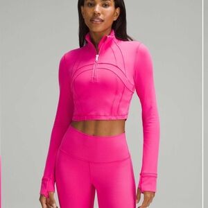 Lululemon Define Cropped Half Zip Luon - Size 12 - NWT